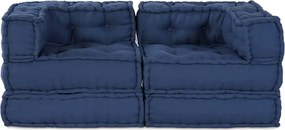 vidaXL Μονάδα Μοντέρνου Καναπέ 2 pcs Ινδικο 140 x 70 x 56 εκ. Ύφασμα