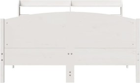 vidaXL Σκελετός Κρεβ. Χωρίς Στρώμα Λευκό 160x200 εκ Μασίφ Πεύκο
