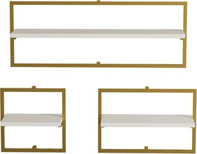 Wall Shelf Yeso - White Gold White
Gold