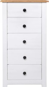 vidaXL Μπουφές Λευκός 46 x 40 x 89 εκ. από Ξύλο Πεύκου Σειρά Panama
