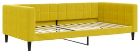 vidaXL Καναπές Κρεβάτι Κίτρινος 100 x 200 εκ. Βελούδινος