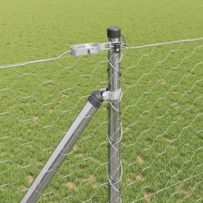 vidaXL Εξαγωνική Φράχτη με Στύλο 50 x 1,2 m Γαλβανισμένος Χάλυβας