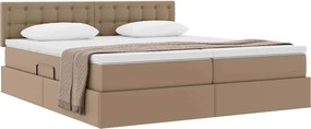 vidaXL Κρεβάτι Αποθήκης Καπουτσίνο 180 x 200 cm Τεχνητό Δέρμα