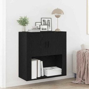 vidaXL Ντουλάπι Τοίχου Μαύρης Βελανιδιάς 80x33x80 εκ. Επεξεργασμένο Ξύλο