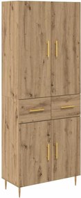 vidaXL Highboard Artisan Oak 69,5 x 34 x 180 εκ. Επεξεργασμένο ξύλο