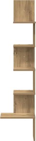vidaXL Γωνιακό ράφι τοίχου Δρυς τεχνίτης 32x32x127,5 cm