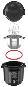 Πολυμάγειρα Instant Pot PRO 8 113005701, 1400W, 7,6 l, 28 προγράμματα, 11 Safety Systems, Μαύρο