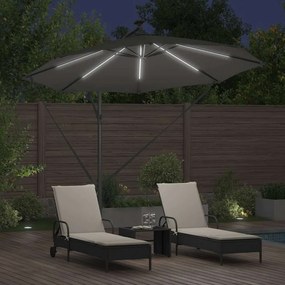 vidaXL Ομπρέλα Cantilever Banana Ανθρακί 294 x 294 x 248 cm
