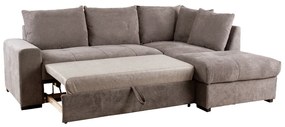 BILL ΚΑΝΑΠΕΣ ΚΡΕΒΑΤΙ ΓΩΝΙΑ ΔΕΞΙΑ TAUPE 241x173x94 - 70-0412