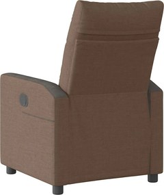 vidaXL Πολυθρόνα Ανακλινόμενη Καφέ Υφασμάτινη