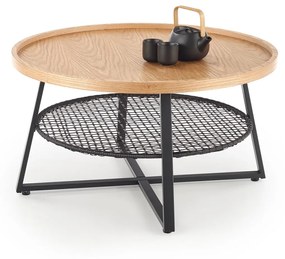 FLORENCE c. table natural oak / black DIOMMI V-CH-FLORENCE-LAW