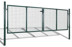 vidaXL Πόρτα Περίφραξης Πράσινη 300x100 εκ. από Ατσάλι