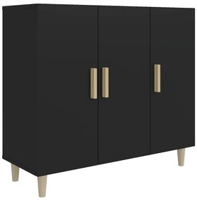 vidaXL Ντουλάπι Μαύρο 90 x 34 x 80 εκ. από Επεξεργασμένο Ξύλο