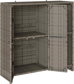 vidaXL Ντουλάπι αποθήκευσης με ράφι Γκρι 100 x 36 x 102 εκ Ρατάν
