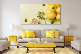 Εικόνα λεμόνια με μέντα - 120x60