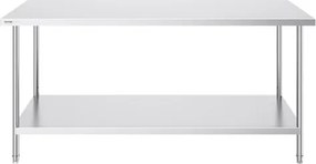 VEVOR Stainless Steel Work Prep Table Commercial Worktable Food Prep 30x72x34in