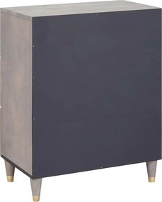 vidaXL Πλαϊνό γραφείο Γκρι και Χρυσό 60 x 33 x 75 cm
