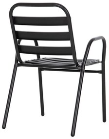 Καρέκλα PRELUDE C5970.03 με Μεταλλικό Σκελετό και Κάθισμα Αλουμινίου Μαύρη 54x56x79Υεκ 54x56x79 εκ.