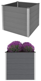 vidaXL Ζαρντινιέρα Υπερυψωμένη Γκρι 100 x 100 x 91 εκ. από WPC