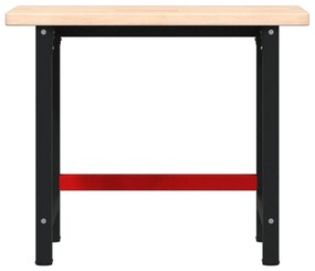 vidaXL Πάγκος Εργασίας Ορθογώνιος 100x60x83 εκ. από Μασίφ Ξύλο Δρυός