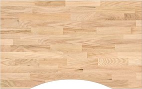 VidaXL Επιτραπέζια Επιφάνεια Ακατέργαστη Μασίφ Ξύλο Δρυς Ορθογώνια