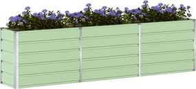 vidaXL Γλάστρα Παστέλ Πράσινο 290 x 90 x 77 εκ Επικαλυμμένος Χάλυβας