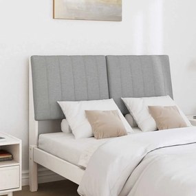 vidaXL Ταπετσαρισμένο κεφαλάρι Ανοιχτό γκρι 120 cm