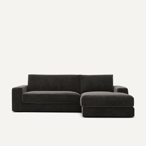 Γωνιακός καναπές από βελούδινο chenille ύφασμα, Skander