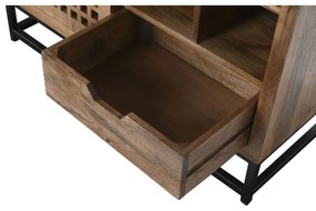 Σκευοθήκη DKD Home Decor Καφέ Μαύρο Κρυστάλλινο Ξύλο από Μάνγκο 90 x 40 x 90 cm