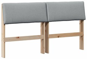 vidaXL Ταπετσαρισμένο κεφαλάρι Ανοιχτό γκρι 140 cm