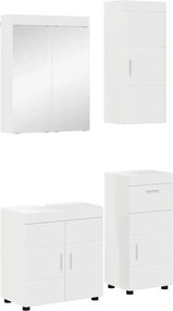 vidaXL Σετ Επίπλων Μπάνιου TULUM 4 pcs Λευκό 60 x 34 x 63 εκ