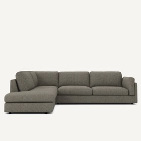 Γωνιακός καναπές με ανάκλιντρο σε υφή τουίντ, César