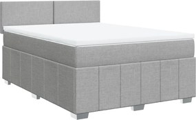 vidaXL Κρεβάτι Boxspring με Στρώμα Αν. Πράσινο 160x200εκ Υφασμάτινο