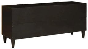 vidaXL Ντουλάπι TV Μαύρο και Χρυσό 105 x 33 x 46 εκ Μασίφ ξύλο μάνγκο