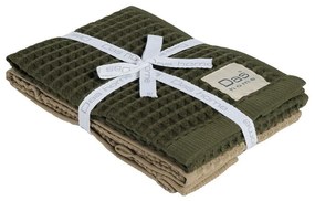 Ποτηρόπανα 0802 (Σετ 2τμχ) Olive-Green Das Home 40x60cm 100% Βαμβάκι