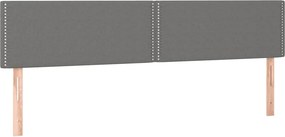 vidaXL Κρεβάτι Boxspring με Στρώμα Σκούρο Γκρι 120x190 εκ Υφασμάτινο