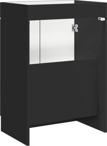 vidaXL Ντουλάπι κάτω από τον νιπτήρα Μαύρο 56 x 37,5 x 81 εκ