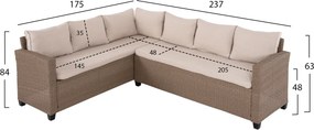 ΣΕΤ ΣΑΛΟΝΙ ΓΩΝΙΑ & ΤΡΑΠΕΖΙ CARSON HM6078.02 ΜΟΚΑ ΣΥΝΘ.RATTAN-ΜΑΞΙΛΑΡΙΑ
