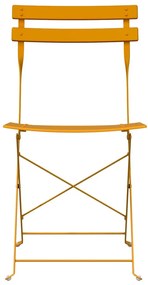 vidaXL Πτυσσόμενη Καρέκλα Κήπου 2 pcs Μουσταρδί 42 x 46 x 82εκ Ατσάλι