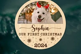 Σετ των 2 Intra απο ξύλο plywood Χρώμα wenge 3mm-4mm πάχος - Πρώτη Χριστουγεννιάτικη Φωτογραφία Στολίδι Δίασταση 6x6 cm INTRAFABR-99972028