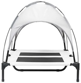 vidaXL Κρεβάτι Σκύλου Ασημί Γκρι 92 x 77 x 82,5 εκ. Ατσάλι