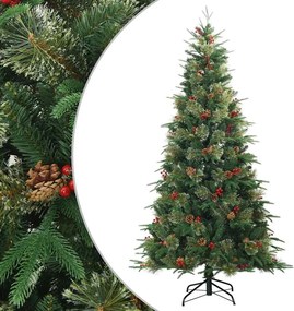 vidaXL Τεχνητό Χριστουγεννιάτικο Δέντρο με Άξονα Πράσινο 210 cm