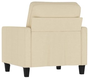 vidaXL Πολυθρόνα Κρεμ 60 εκ. Υφασμάτινη