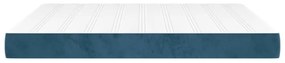 vidaXL Στρώμα με Pocket Springs Σκούρο Μπλε 160x200x20 εκ. Βελούδινο