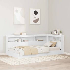 vidaXL Κεφαλάρι Αποθήκης με ράφι Λευκό 90 cm Επεξεργασμένο ξύλο
