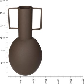 Βάζο ArteLibre Καφέ Μέταλλο 13x13x27cm