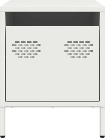 vidaXL Κομοδίνα 2 τεμάχια Λευκό 35x39x43,5 cm Ατσάλι
