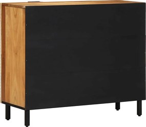 vidaXL Πλαϊνό γραφείο Καφέ 90 x 33,5 x 75 εκ Στερεό ξύλο μάνγκο