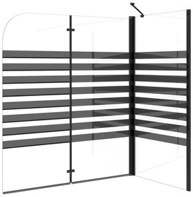 vidaXL Καμπίνα Μπανιέρας Ριγέ 120 x 68 x 130 εκ. από Ψημένο Γυαλί