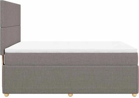 vidaXL Κρεβάτι Boxspring με Στρώμα Taupe 140x200 εκ. Υφασμάτινο